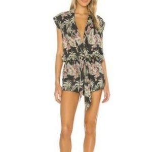 One Teaspoon Black Floral Romper